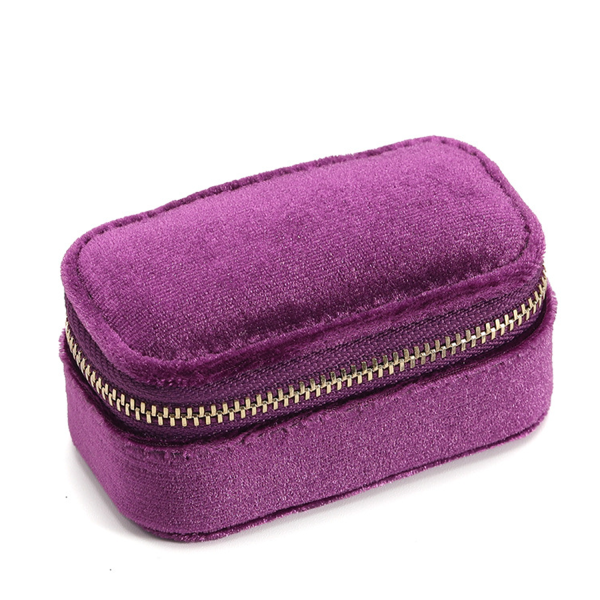 Portable Velvet Jewelry Storage Box
