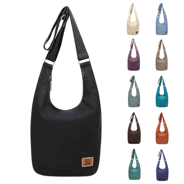 Casual Geometric Canvas Crossbody Bag