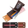 Men PU Leather Dual Snap Buttons Wallet