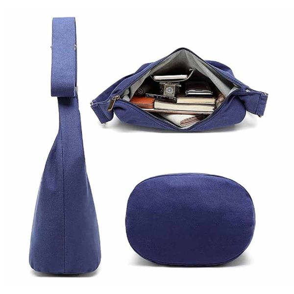 Casual Geometric Canvas Crossbody Bag