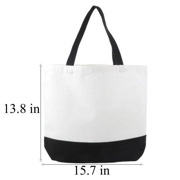 Custom Two-Tone Canvas Tote Bag