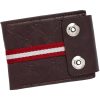 Men PU Leather Dual Snap Buttons Wallet