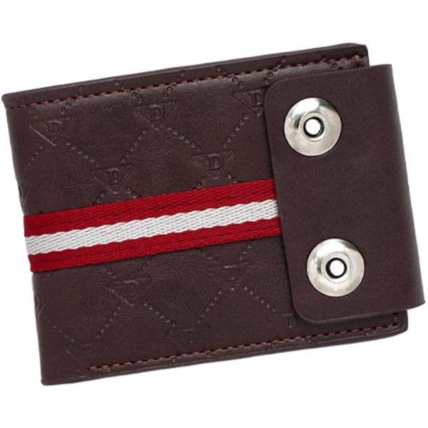 Men PU Leather Dual Snap Buttons Wallet