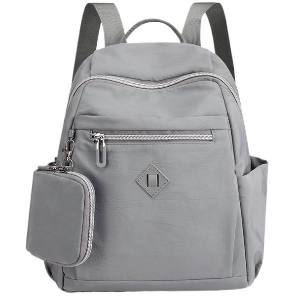 Waterproof Nylon Backpack w/ Mini Wallet