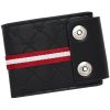 Men PU Leather Dual Snap Buttons Wallet