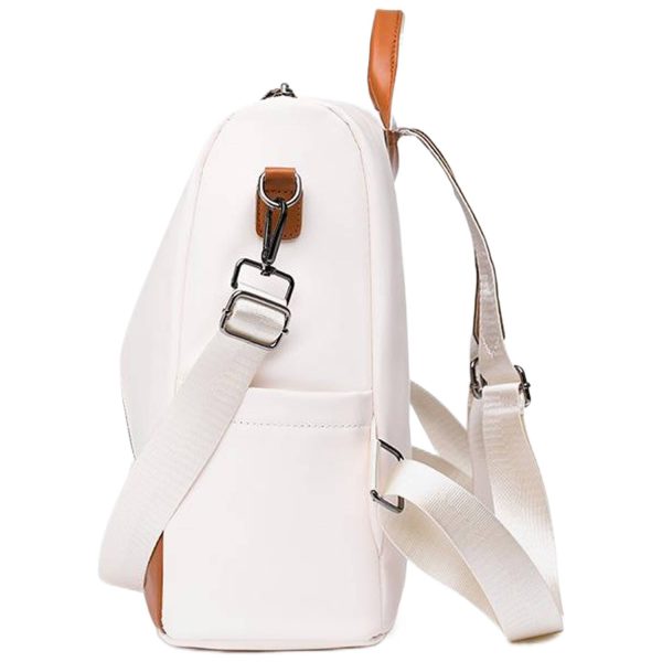 PU Leather Travel Backpack w/Headphone Port