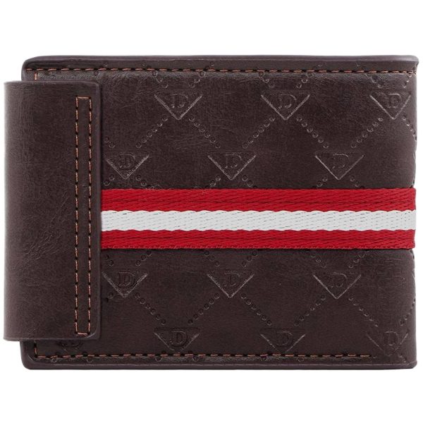 Men PU Leather Dual Snap Buttons Wallet