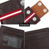 Men PU Leather Dual Snap Buttons Wallet