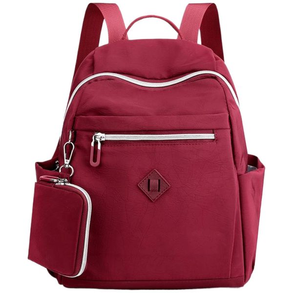 Waterproof Nylon Backpack w/ Mini Wallet