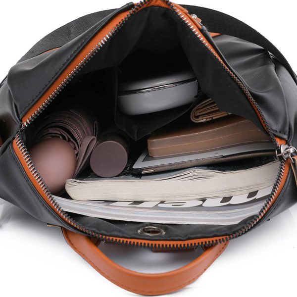 PU Leather Travel Backpack w/Headphone Port