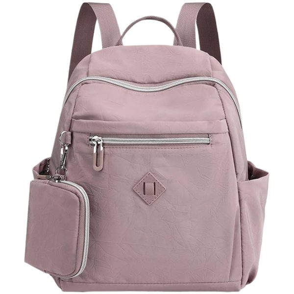 Waterproof Nylon Backpack w/ Mini Wallet