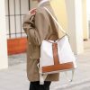 PU Leather Travel Backpack w/Headphone Port