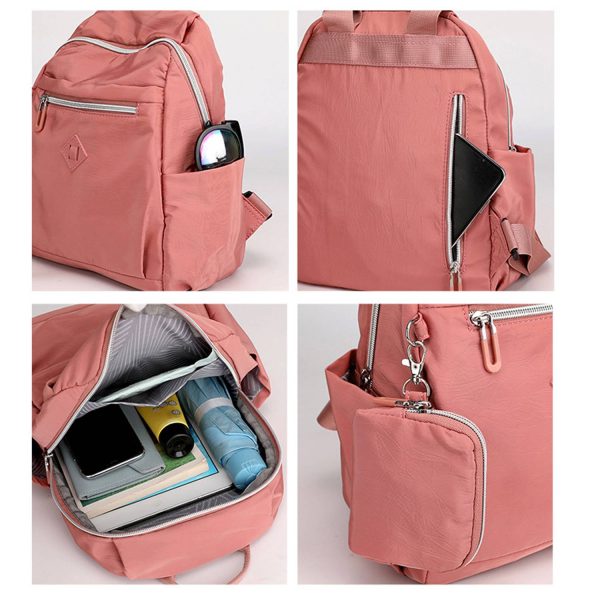 Waterproof Nylon Backpack w/ Mini Wallet