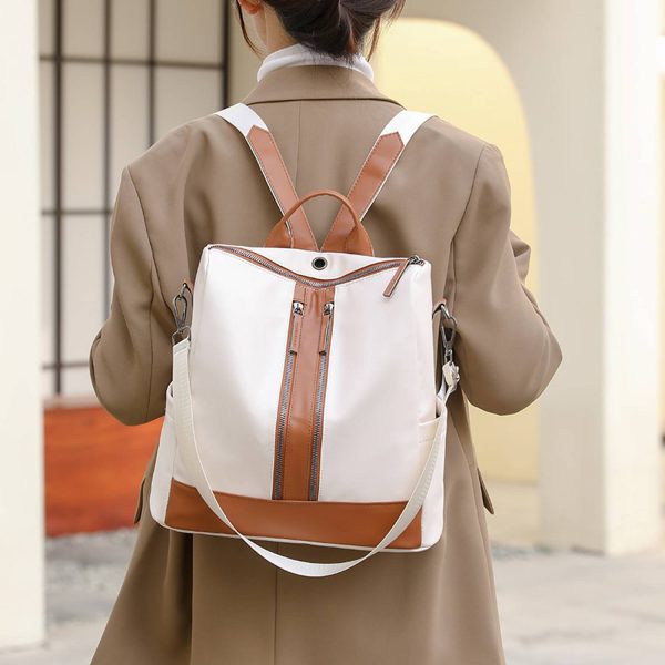 PU Leather Travel Backpack w/Headphone Port