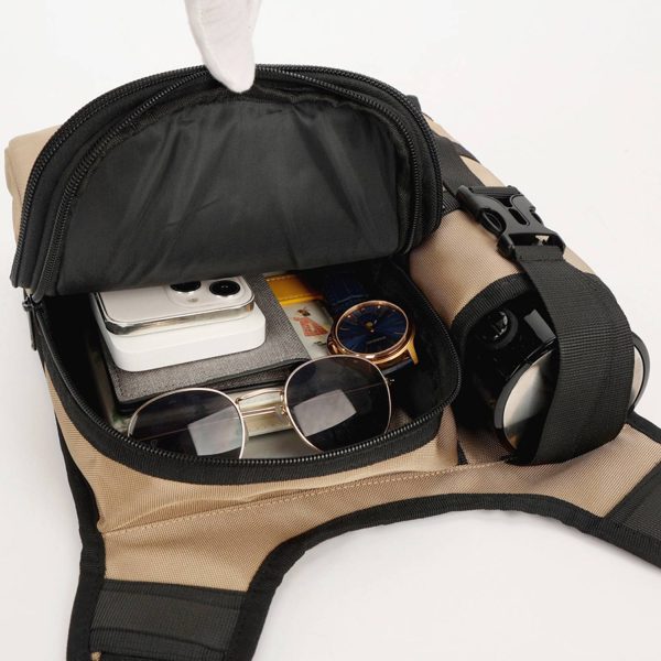 Oxford Outdoor Crossbody Bag w/Bottle Holder