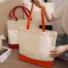 Custom Two-Tone Canvas Tote Bag