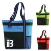 Polyester Zipper Shoulder Tote Bag w/ Pocket