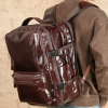 Oil Waxed Genuine Leather Travel Backpack