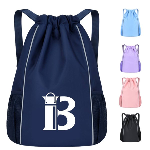Sports Nylon Waterproof Drawstring Backpack