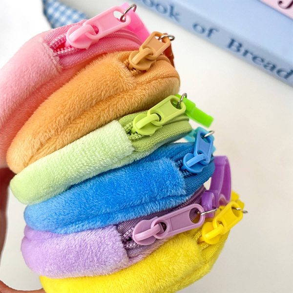 Plush Pocket Purse with Plastic Carabiner