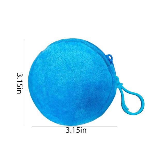 Plush Pocket Purse with Plastic Carabiner