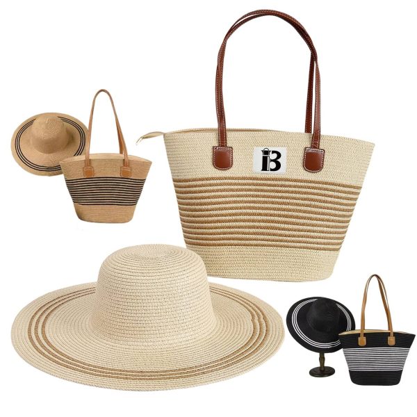 1_1772000785771.jpg Summer Beach Straw Hat Tote Bag Set