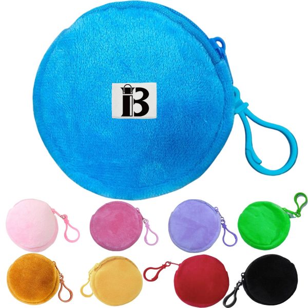 Plush Pocket Purse with Plastic Carabiner