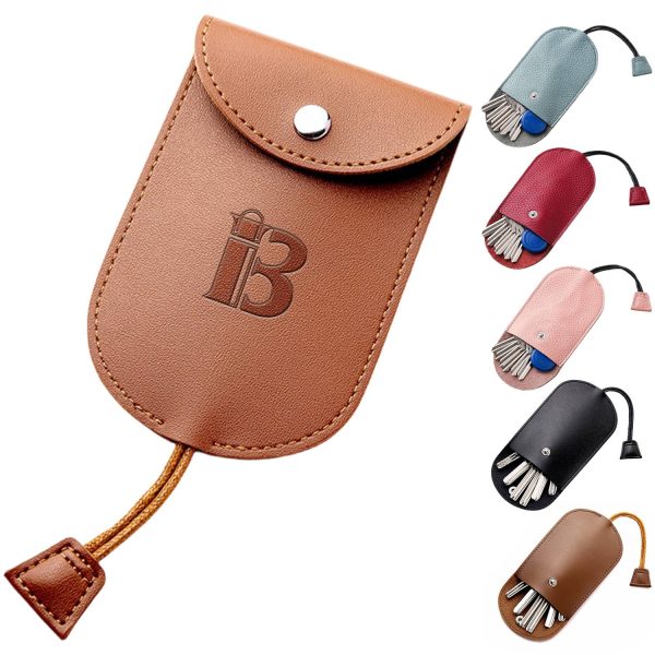 PU Leather Sliding Car Key Case