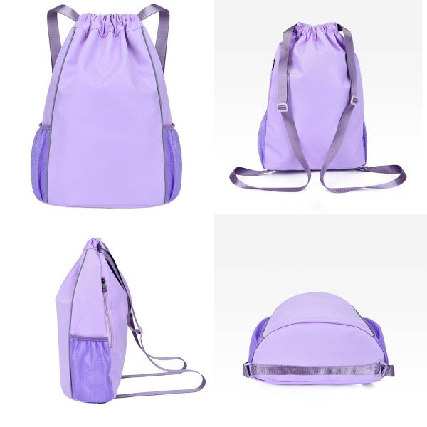 Sports Nylon Waterproof Drawstring Backpack