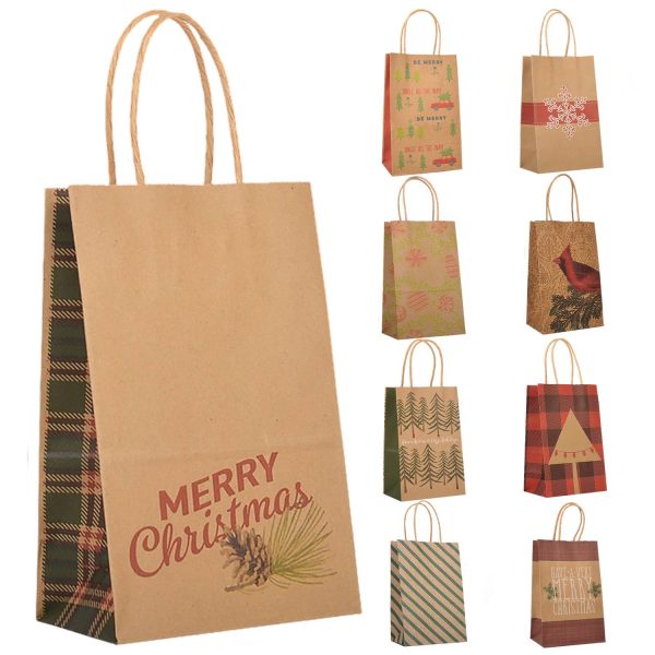 Christmas Themed Paper Shopping Bag with Handle