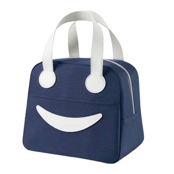 Smiley Oxford Insulated Lunch Tote Bag