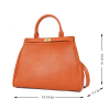 Sleek Genuine Leather Structured Satchel Handbag