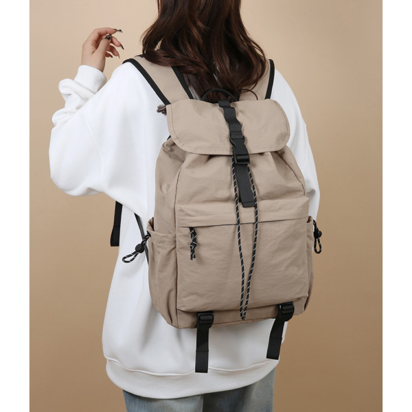 Water-Resistant Nylon Drawstring Backpack