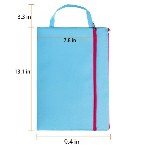 A4 Handle Zippered File Pouch
