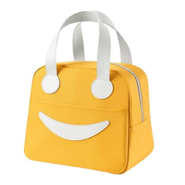 Smiley Oxford Insulated Lunch Tote Bag