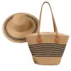 Summer Beach Straw Hat Tote Bag Set