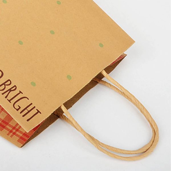 Christmas Themed Paper Shopping Bag with Handle
