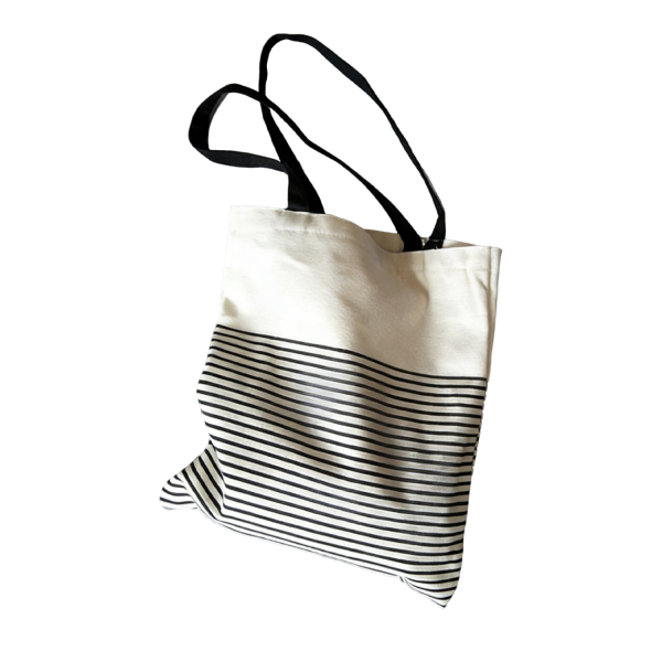 Canvas Striped Single Shoulder Bag
