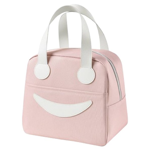 Smiley Oxford Insulated Lunch Tote Bag