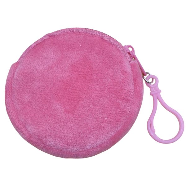 Plush Pocket Purse with Plastic Carabiner