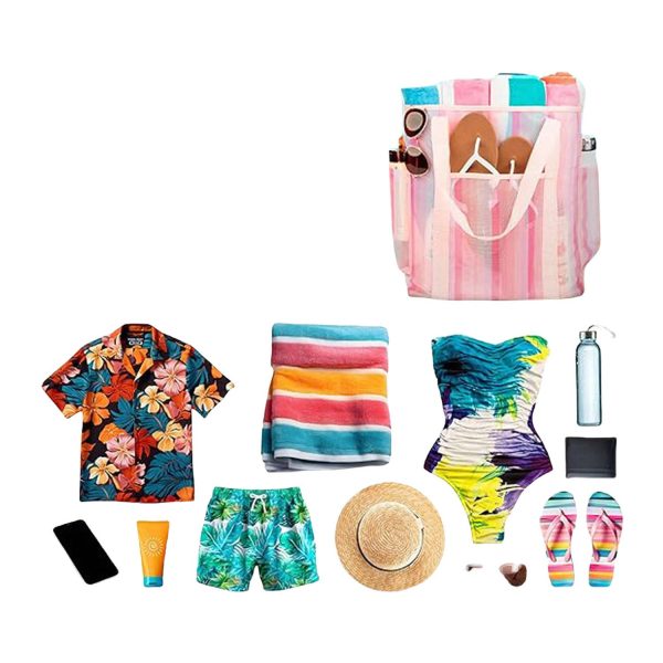 612e7446-6084-49ea-b715-de8da57596b4_3.jpg Nylon Polyester Mesh Waterproof Beach Tote Bag