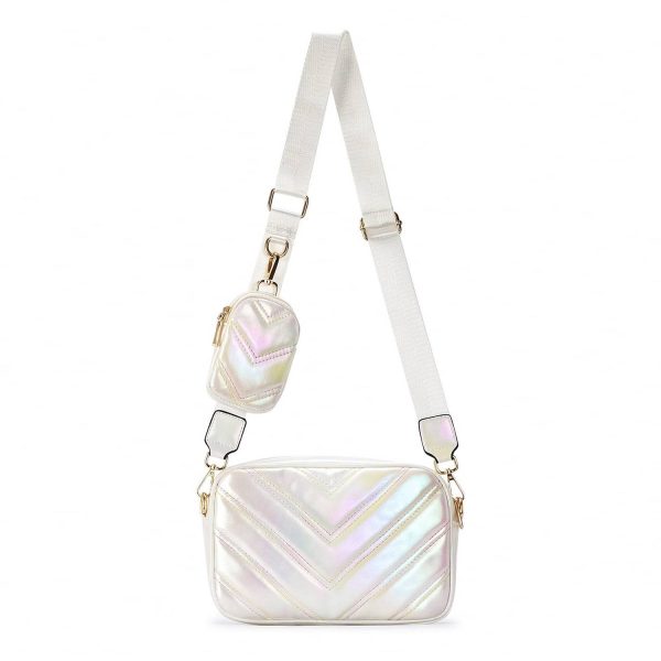 Quilted PU Leather Crossbody Bag for Women with Coin Pouch
