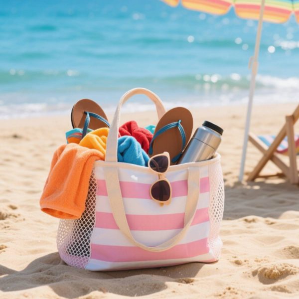 6_1762413666393.jpg Nylon Polyester Mesh Waterproof Beach Tote Bag