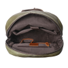 Color Block Soft Leather Laptop Backpack