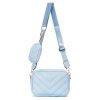 Quilted PU Leather Crossbody Bag for Women with Coin Pouch