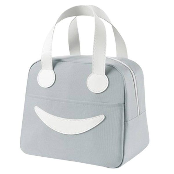 Smiley Oxford Insulated Lunch Tote Bag