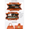 Sleek Genuine Leather Structured Satchel Handbag