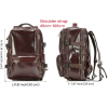 Oil Waxed Genuine Leather Travel Backpack