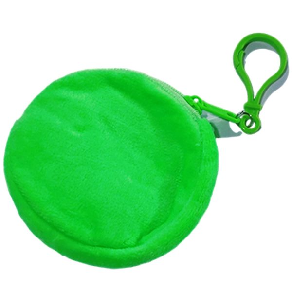 Plush Pocket Purse with Plastic Carabiner