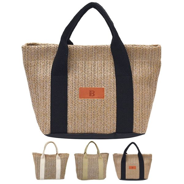 Straw Woven Beatch Tote Bag